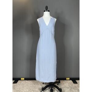 Michael Stars Hilary Shift Sleeveless Dress 100% Linen Light Blue XS Empire NWT